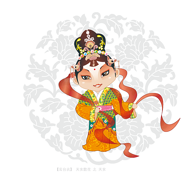 卡通京剧戏剧人物脸谱插画PNG图片