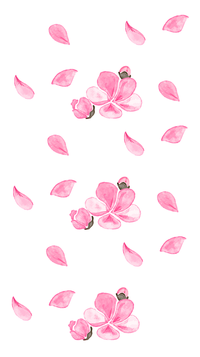 手绘花瓣花朵花卉装饰图案PNG免抠
