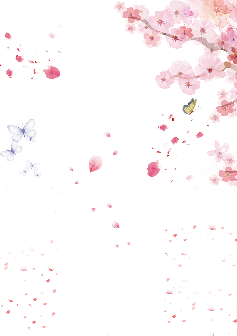 手绘花瓣花朵花卉装饰图案PNG免抠