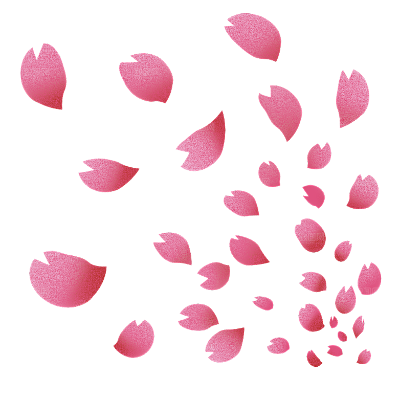 手绘花瓣花朵花卉装饰图案PNG免抠