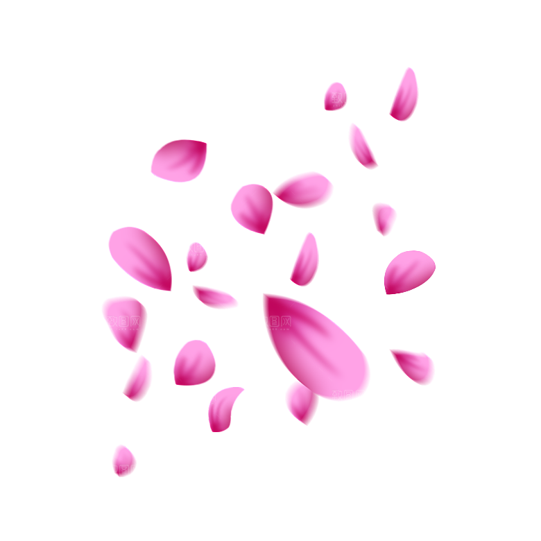 手绘花瓣花朵花卉装饰图案PNG免抠