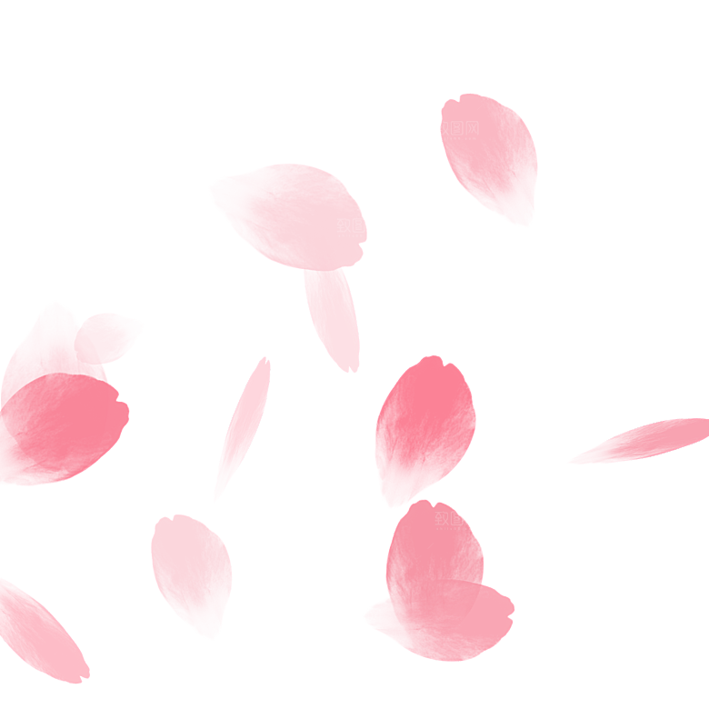 手绘花瓣花朵花卉装饰图案PNG免抠素材