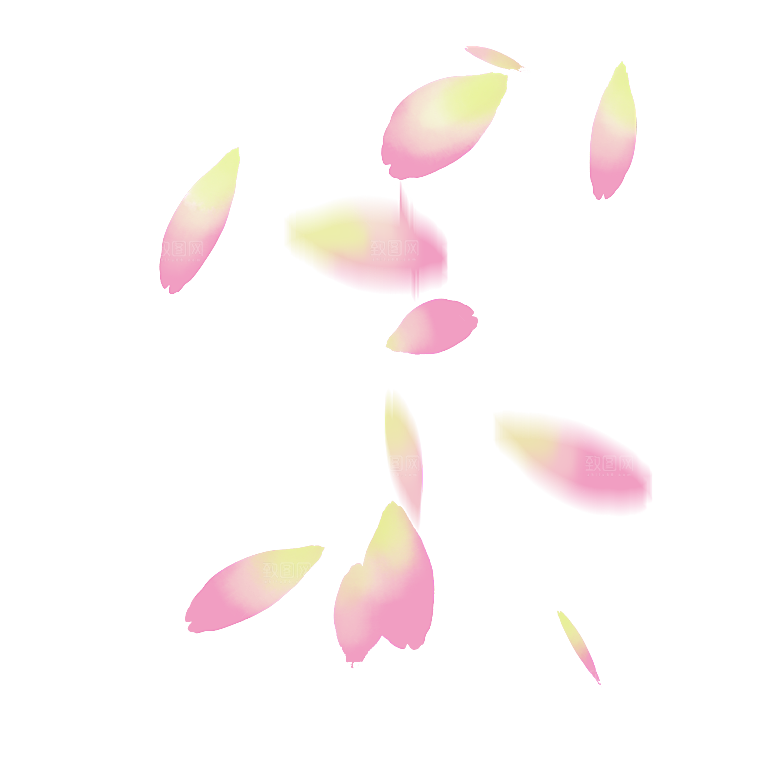 手绘花瓣花朵花卉装饰图案PNG免抠图片
