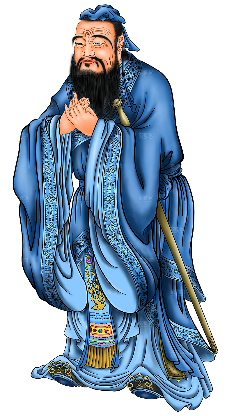 古代历史名人名医名士插图PNG图片
