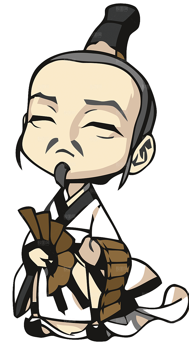 古代历史名人名医名士插图PNG图片素材