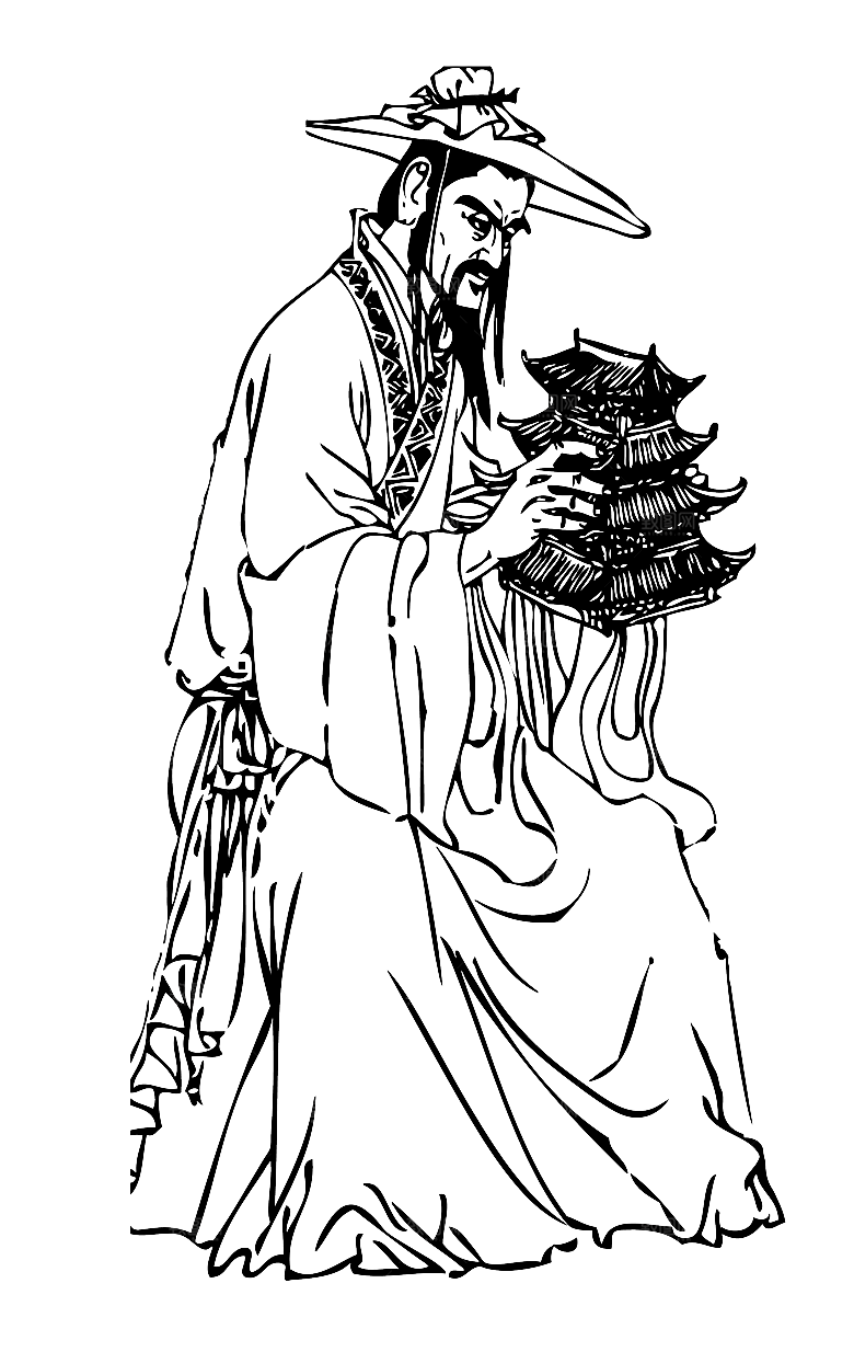 古代历史名人名医名士插图PNG图片