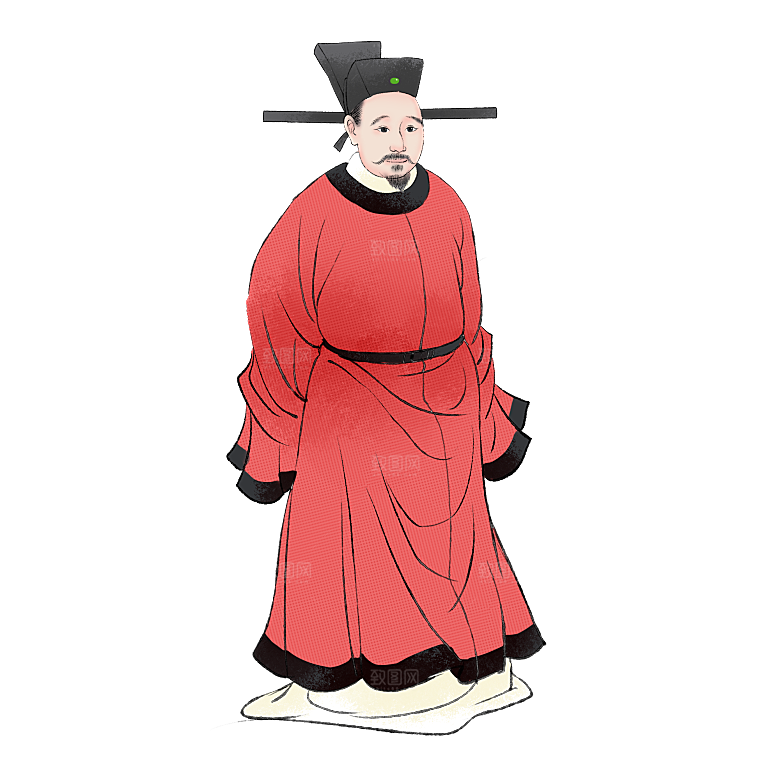 古代历史名人名医名士插图PNG图片素材