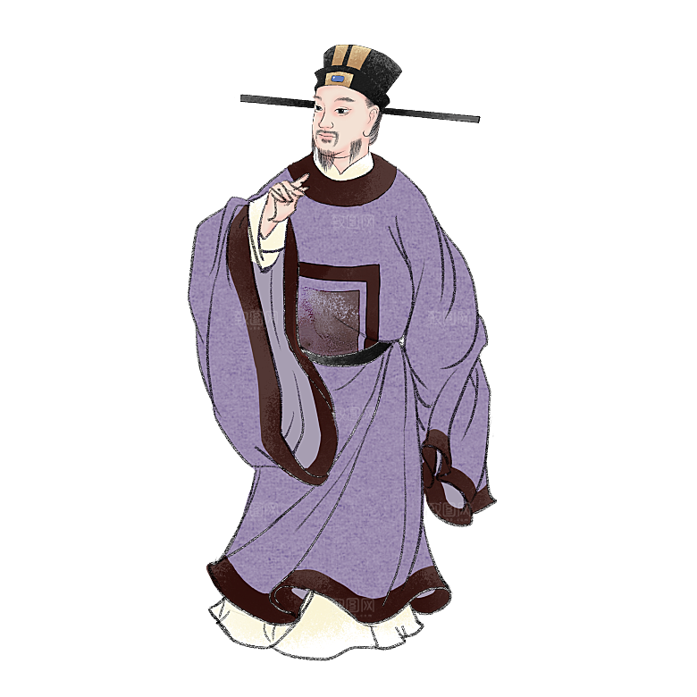 古代历史名人名医名士插图PNG图片素材