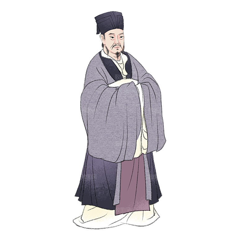 古代历史名人名医名士插图PNG图片素材