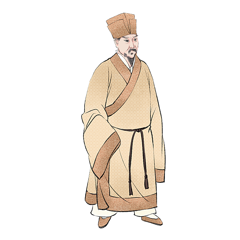 古代历史名人名医名士插图PNG图片素材