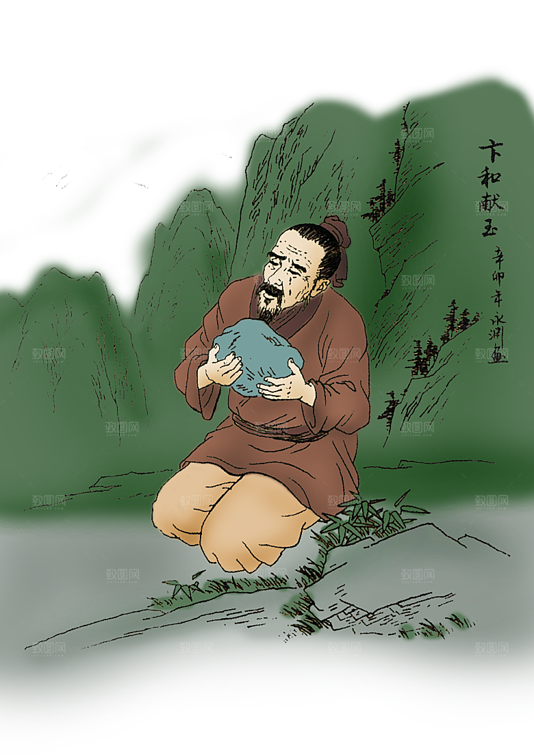 古代历史名人名医名士插图PNG图片素材