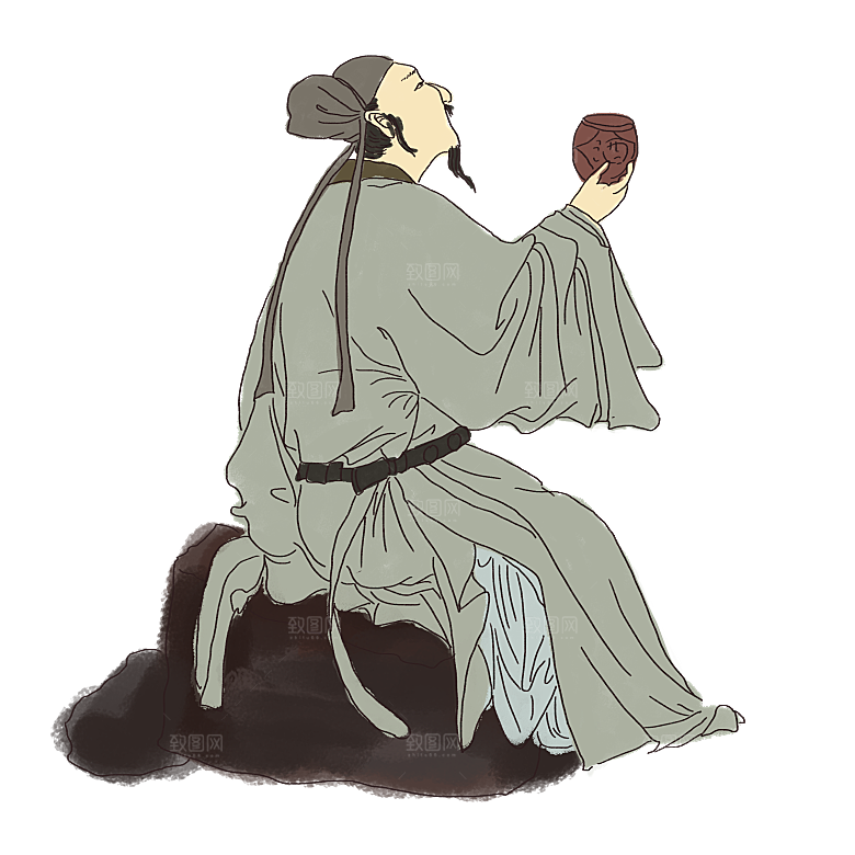 古代历史名人名医名士插图PNG图片