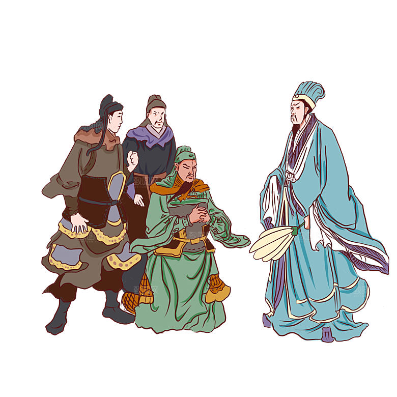 古代历史名人名医名士插图PNG图片素材