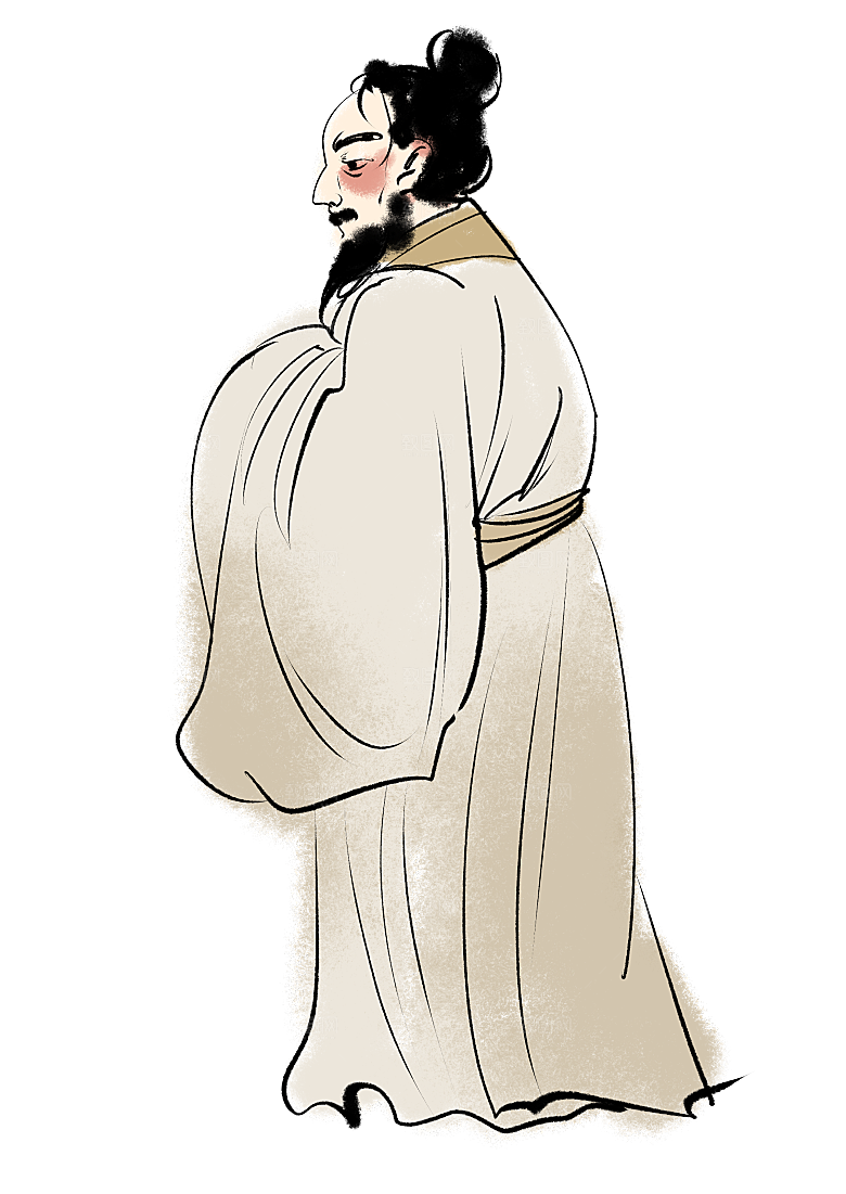 古代历史名人名医名士插图PNG图片素材