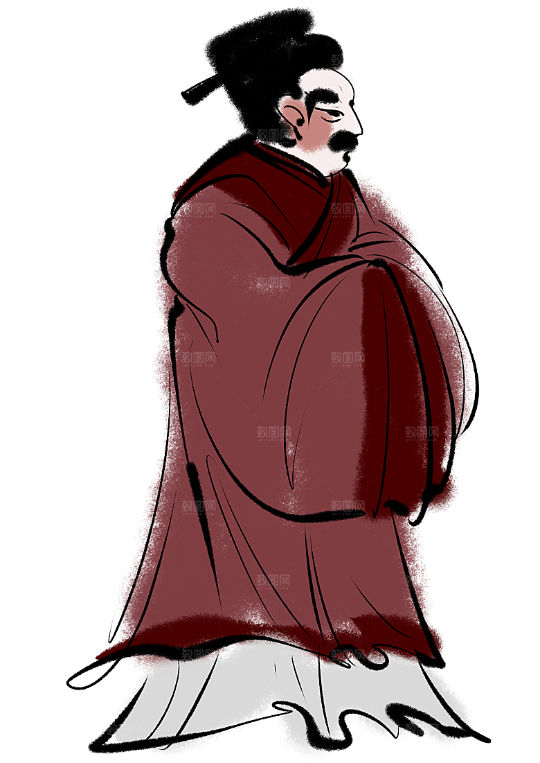 古代历史名人名医名士插图PNG图片