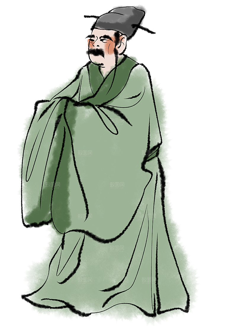 古代历史名人名医名士插图PNG图片