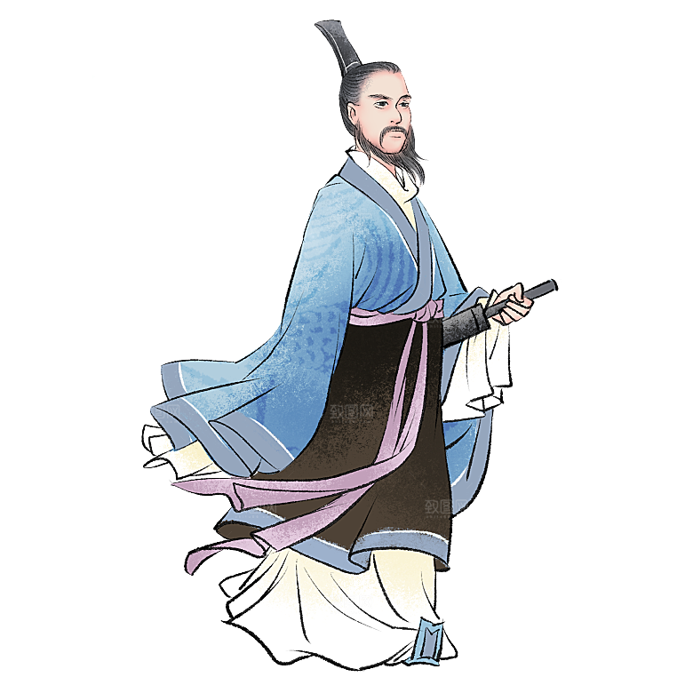 古代历史名人名医名士插图PNG图片