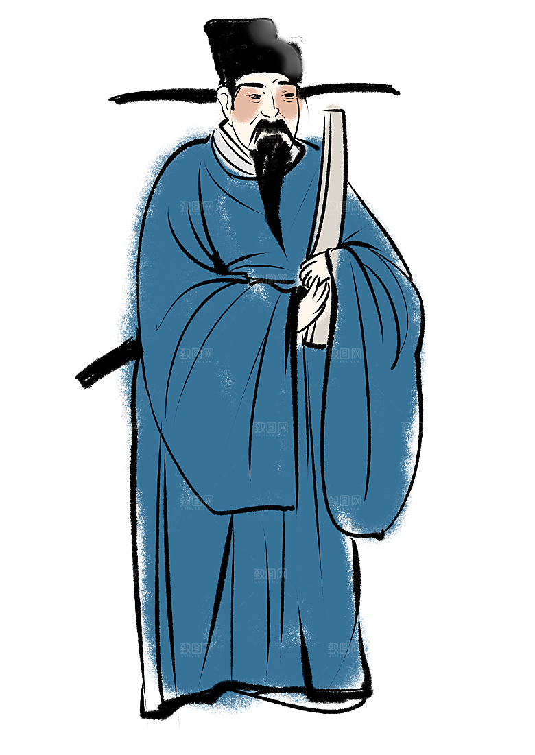 古代历史名人名医名士插图PNG图片