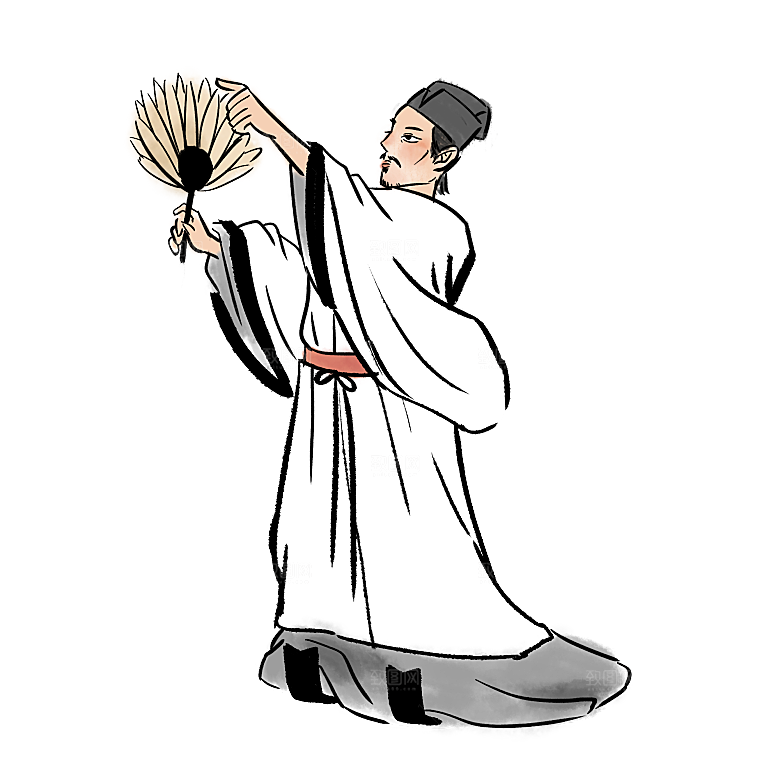 古代历史名人名医名士插图PNG图片素材