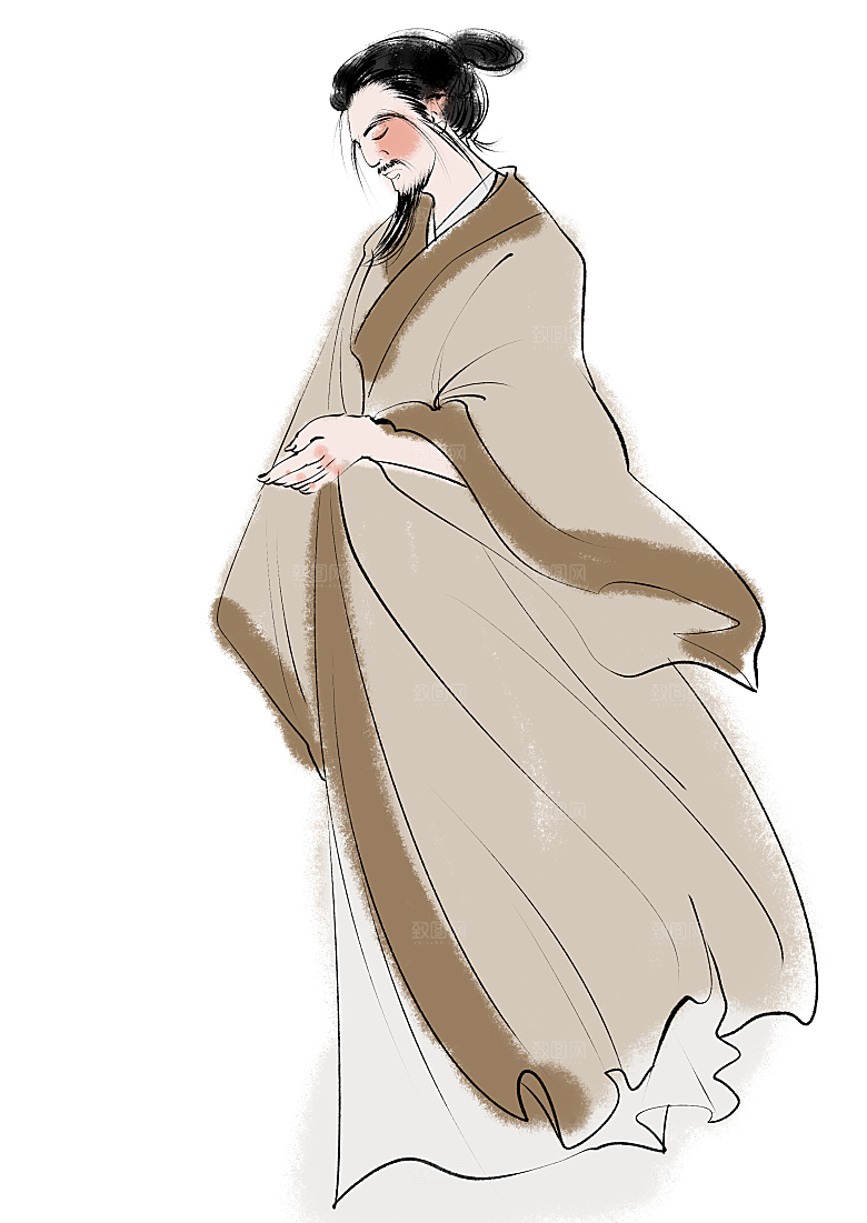 古代历史名人名医名士插图PNG图片