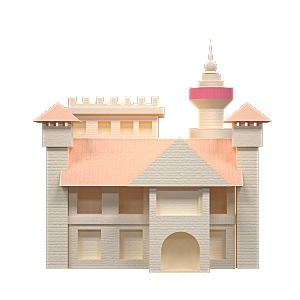 卡通欧式城堡宫殿背景插图PNG图片