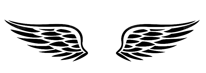 黑色天使恶魔翅膀图案背景PNG免抠素材