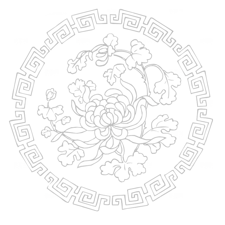 手绘水墨菊花重阳节花卉海报背景PNG