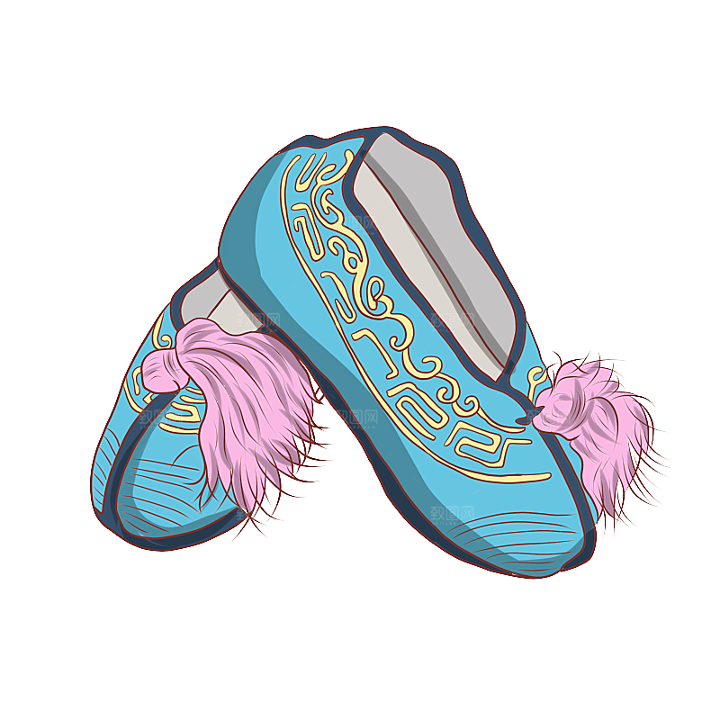 手绘中国古代女子汉服唐装插画图片