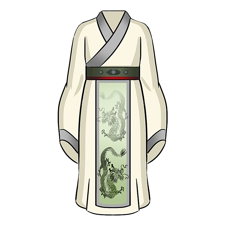 手绘中国古代女子汉服唐装插画图片素材