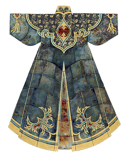 手绘中国古代女子汉服唐装插画图片
