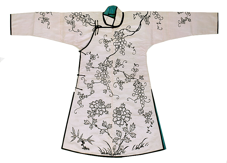 手绘中国古代女子汉服唐装插画图片