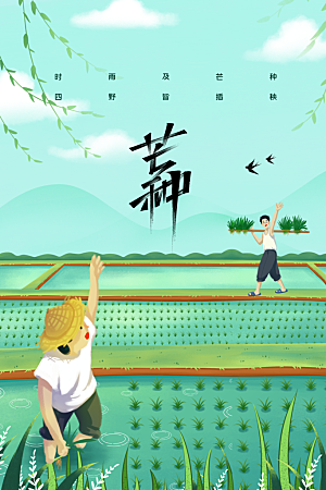 芒果节气传统海报
