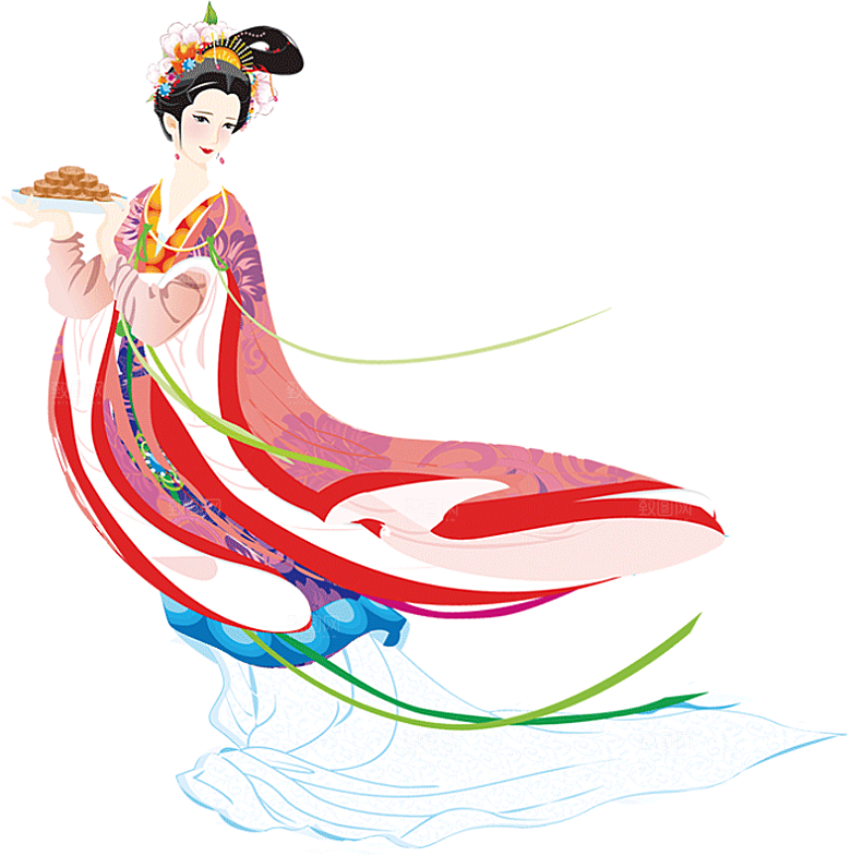 中秋节嫦娥简约大气免扣元素