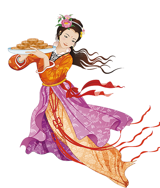 中秋节嫦娥简约大气免扣元素