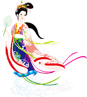中秋节嫦娥简约大气免扣元素