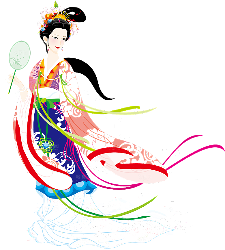 中秋节嫦娥简约大气免扣元素