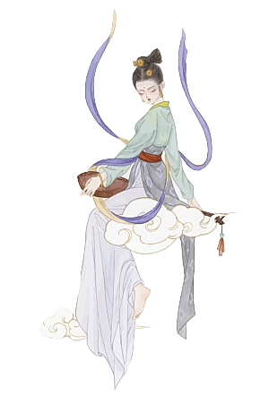 中秋节嫦娥简约大气免扣元素