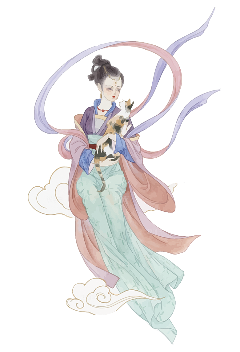 中秋节嫦娥简约大气免扣元素