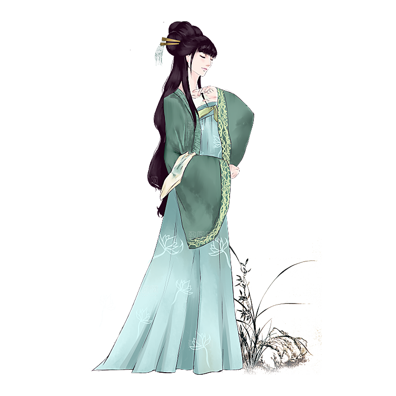 卡通中秋嫦娥奔月插画PNG素材