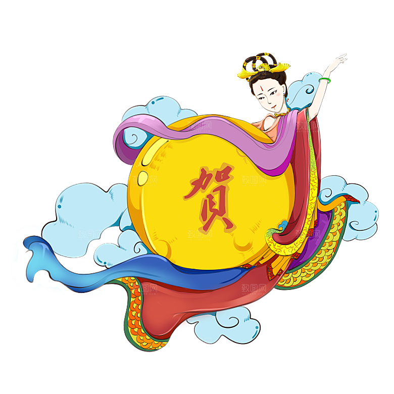 中秋节嫦娥简约大气免扣元素