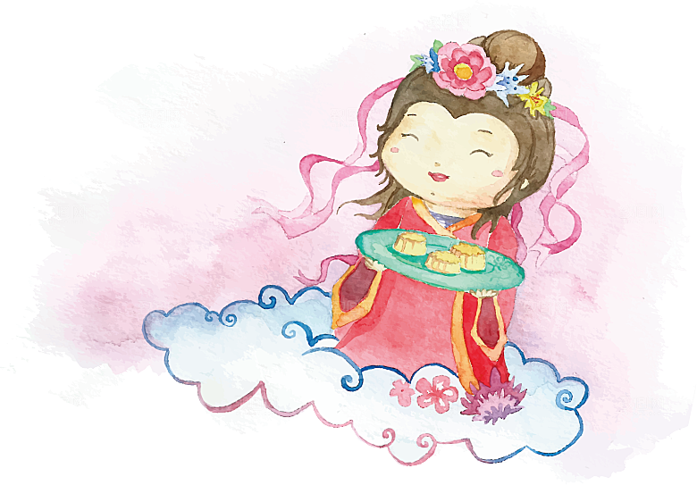中秋节嫦娥简约大气免扣元素