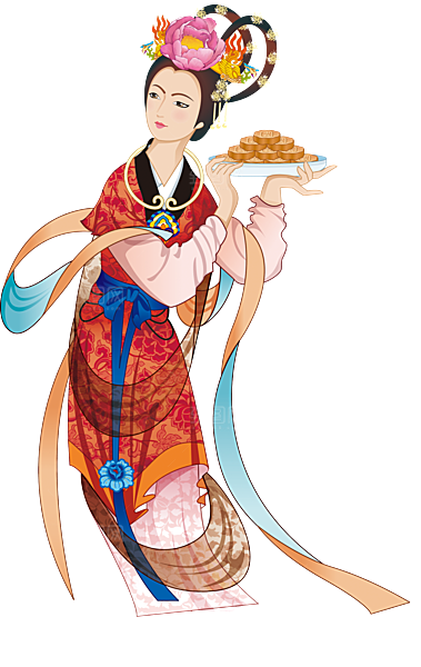 卡通中秋嫦娥奔月插画PNG素材