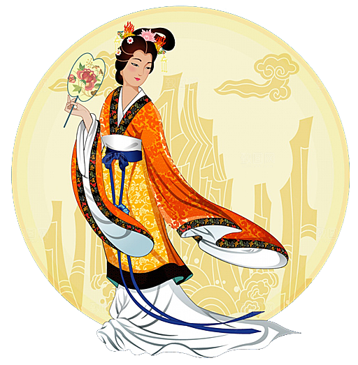 中秋节嫦娥简约大气免扣元素