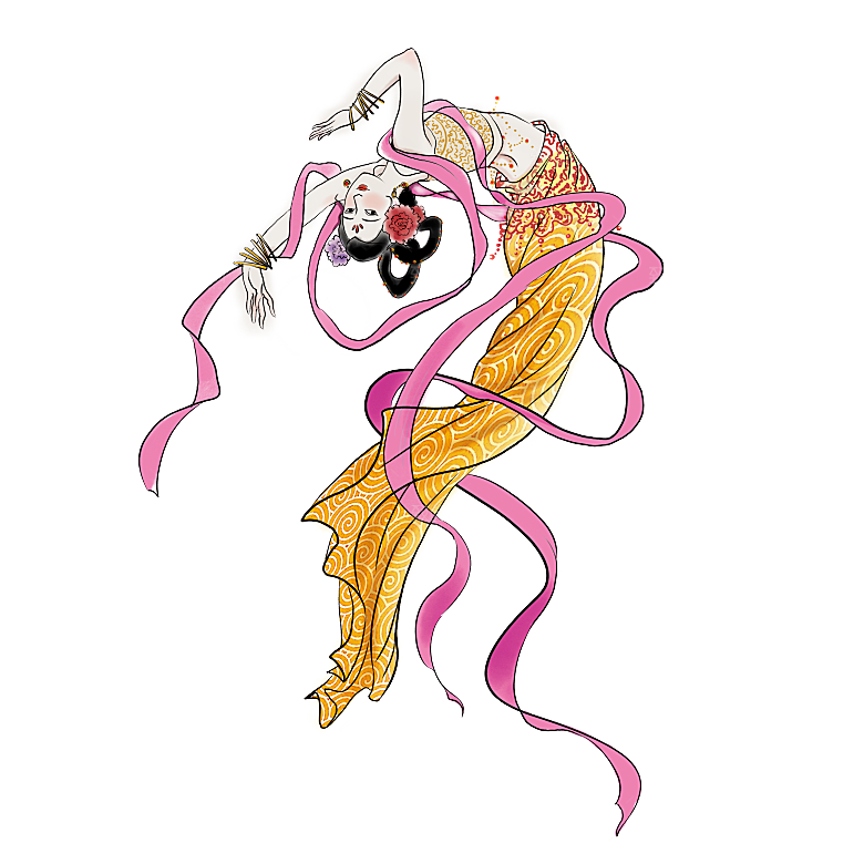 卡通中秋嫦娥奔月插画PNG素材