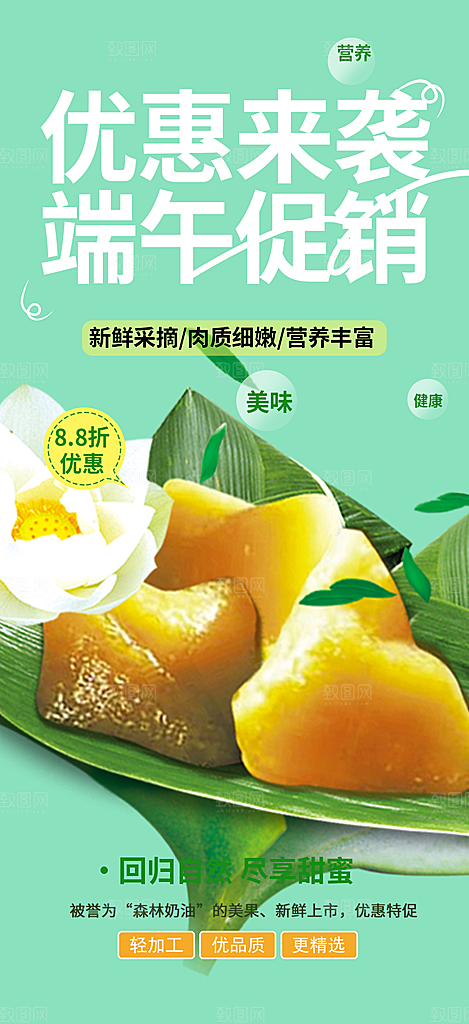 浓情端午节粽子促销活动海报