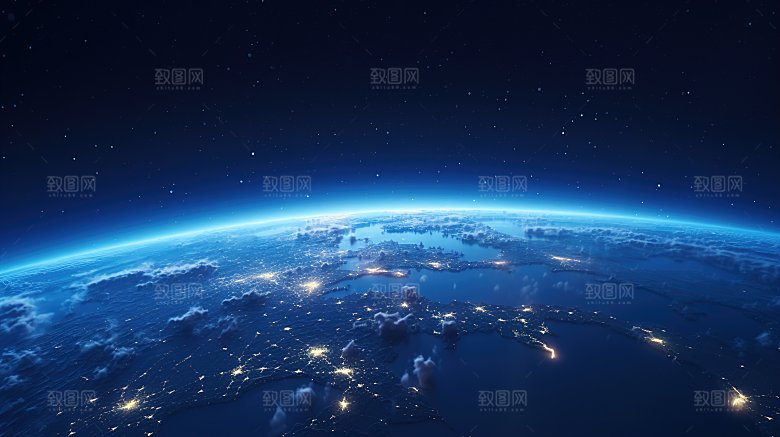 宇宙中的地球背景