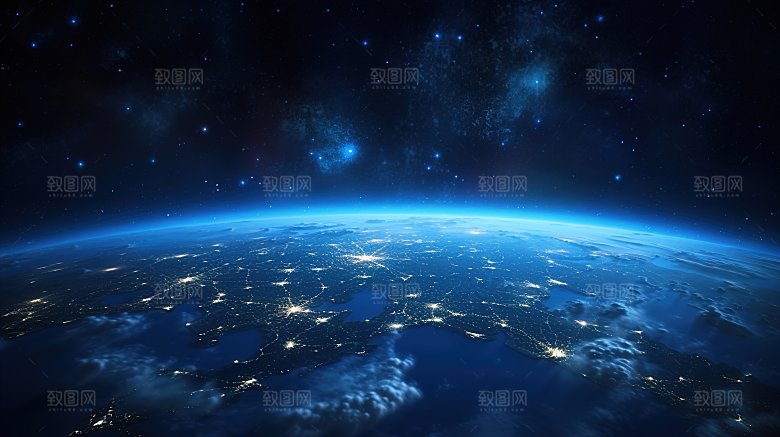 宇宙中的地球背景