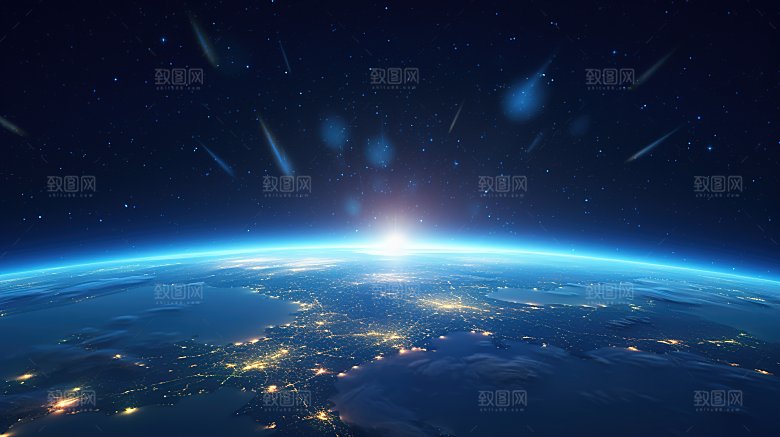 宇宙中的地球背景