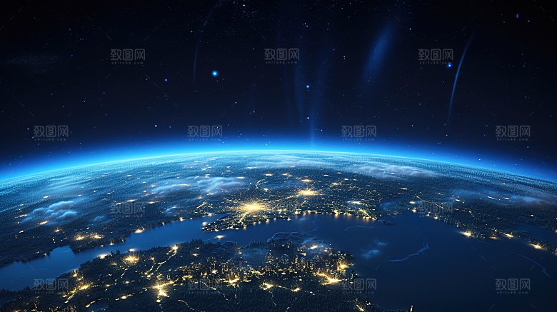 宇宙中的地球背景