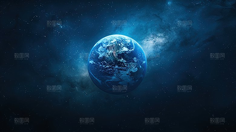 宇宙中的地球背景